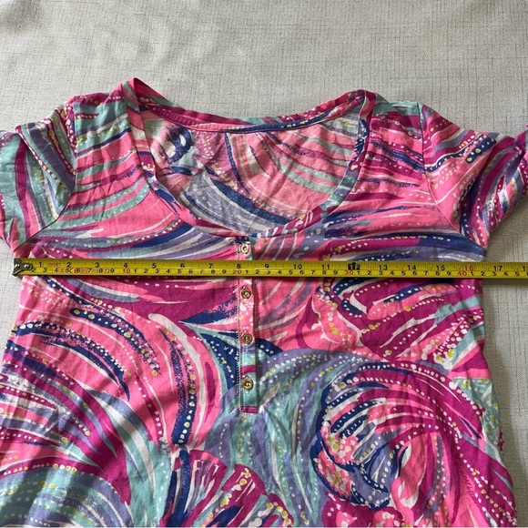 Lilly Pulitzer Sorella Top Magenta Oh My Guava Sz S - Picture 5 of 10